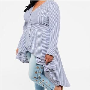 Ashley Stewart high low blouse